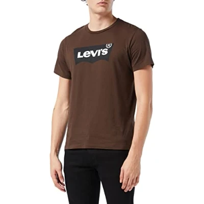Imagen de Levi&#039;s Graphic Crewneck Tee Camiseta Hombre Batwing Color Hot Fudge () S