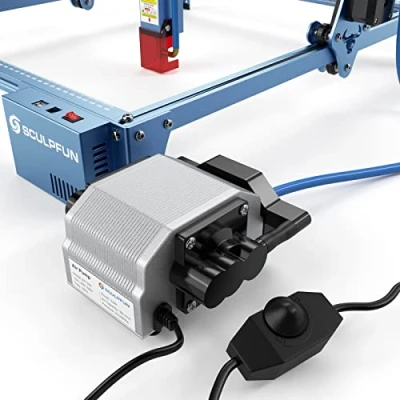 Imagen de SCULPFUN Air Assist para máquina de grabado láser S10 30 L/min bomba compresor aire Engraver y corte alta precisión, 40 dB silencioso