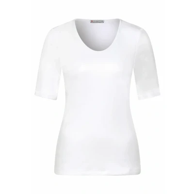 Imagen de Street One Palmira, Camiseta Básica de Manga Corta para Mujer, Blanco, 34