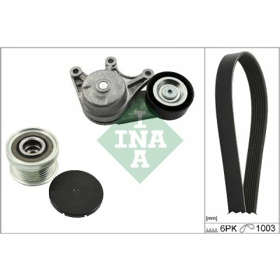 Imagen de INA 529 0483 20 Juego de correas trapeciales poli V con polea rueda libre BMW: 1 Hatchback, X1, 3 Berlina