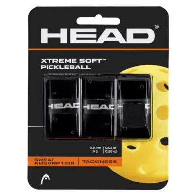 Imagen de HEAD Xtreme Soft Pickleball Overgrip Paquete de 3 Unidades, Color Negro