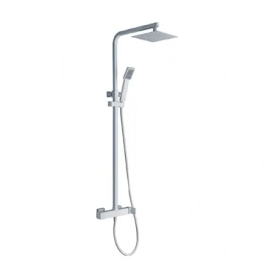 Imagen de IMEX Columna de ducha Conjunto Monomando Baño Serie Fiyi Blanco Mate BDF016/BL