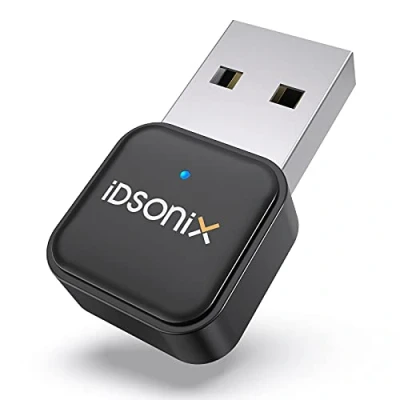 Imagen de iDsonix Adaptador Bluetooth 5.0 para PC, Ordenador de sobremesa, portátil, Transferencia inalámbrica Auriculares Bluetooth, Altavoces, teclados, ratón/impresoras, Compatible con Windows 10/7