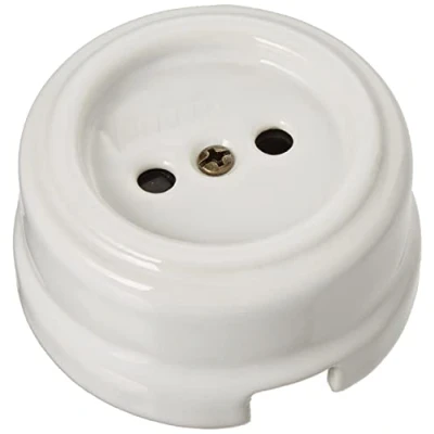 Imagen de Fontini 30 205 17 2 Base enchufe euro 16a obturador porcelana blanco pack