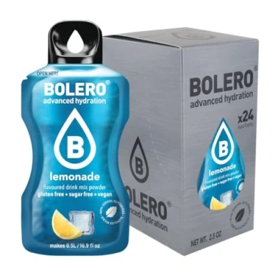 Imagen de Bolero Drink 24 bolsitas de 3 g fruta preparada en polvo soluble para bebida fresca agua, 72 gramos endulzado con stevia (Lemonade)
