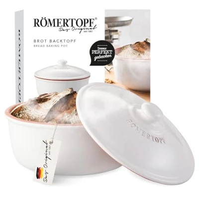Imagen de Römertopf Cacerola para pan (arcilla natural, hasta 1000 g aprox.), color blanco