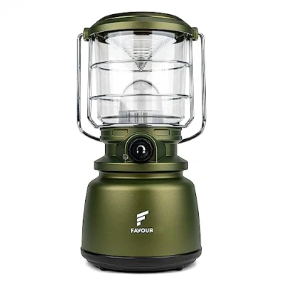 Imagen de Lampara Camping LED Alta Potencia 1300lm Linterna Impermeable y Robusta IP64, Funciona con Pilas, Modos de Iluminación regulable, Modo Luz Vela Farol LED, Carpa 360 Grados