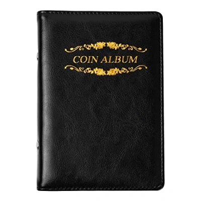 Imagen de Vesaneae Album para Monedas, 120 Coleccion Nonedas, Monedas 2 Euros, Coleccion, Album, Álbum Recogida de Varios tamaños (Negro)