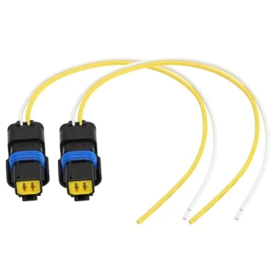 Imagen de 2 conectores de reparación alternador pines, conector arnés alternador, cable cables PL12 WL con 20 cm compatible Bosch