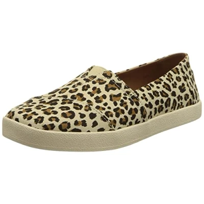 Imagen de TOMS Mujer Avalon Zapatillas deportivas, Beige Beis Leopardo, 37 EU