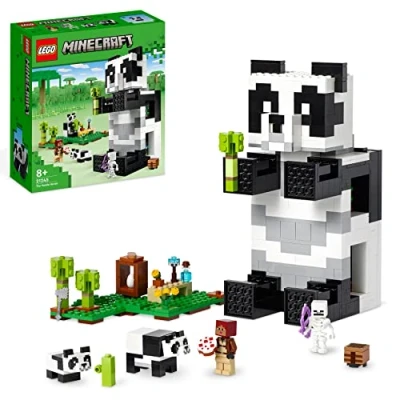 Imagen de LEGO Minecraft El Refugio Panda, Casa de Juguete para Construir con Figuras Animales y Esqueleto, Regalos Niños Niñas 8 Años o Más 21245