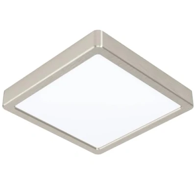 Imagen de Eglo connect.z Smart Home lámpara de techo LED para el baño Fueva Z, L x A 21 cm, ZigBee, control voz y la aplicación, color luz, regulable, metal níquel mate, IP44