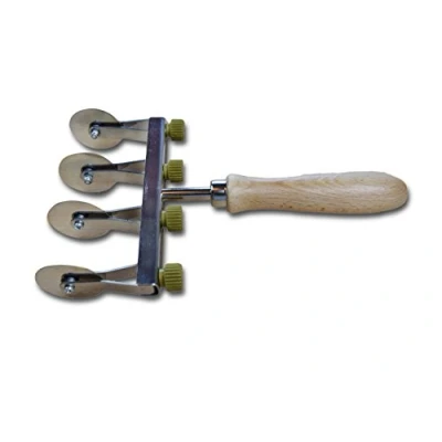 Imagen de ELETTRO CENTER Art.392 Tagliapasta Ajustable, Acero Inoxidable, Plata