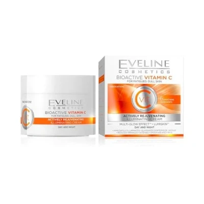 Imagen de Eveline Cosmetics Crème Visage Rafraîchissante Active À la Vit C Jour/Nuit 50Ml 50 ml