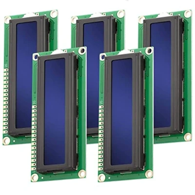 Imagen de AZDelivery 5 x HD44780 1602 Modulo Pantalla LCD Display 2x16 Caracteres con Fondo Azul y Blancos Compatible Arduino Raspberry Pi E Book Incluido!