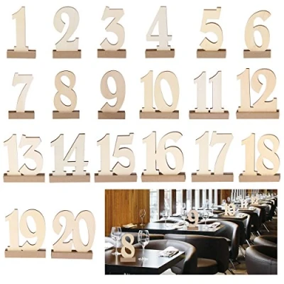 Imagen de Rosenice Números de madera sobremesa para banquetes (1 a 20)