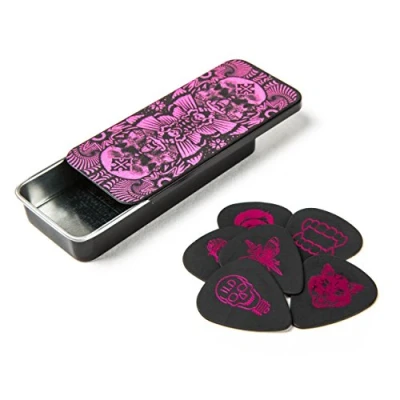 Imagen de Jim Dunlop ILDCT02 I Love Dust Juego de 6 púas magenta