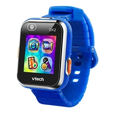 Imagen de VTech Kidizoom Smart Watch DX2, Reloj inteligente para niños, doble cámara de fotos, vídeos, juegos, color Azul, Versión ESP (80 193822)