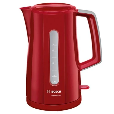 Imagen de Bosch CompactClass TWK3A014, Hervidor de Agua, 2400 W, 1,7 litros, Color Rojo