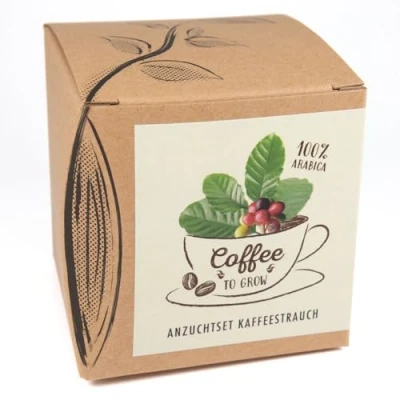 Imagen de Kit de cultivo regalo &quot;Coffee to grow&quot;, Arbusto café propio, Incluye maceta coco e instrucciones
