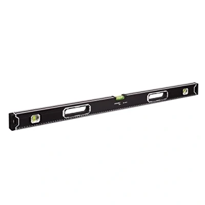Imagen de MIVOS Nivel de burbuja aluminio con sistema magnético y carcasa 3 libélulas Alta precisión 1000 mm, VR 4515, Negro