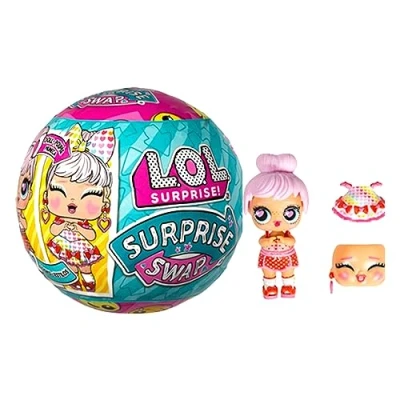 Imagen de L.O.L. Surprise! Surprise Swap Tots 1 Muñeca Coleccionable de un Surtido 9 con Expresión Extra y 2 Looks en Uno Sorpresa al Abrir la Caja Optimo para Niñas Niños mayores 3 Años
