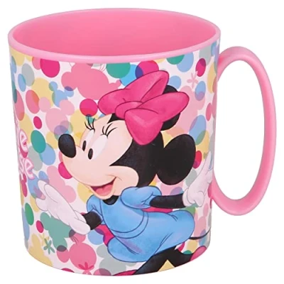 Imagen de Taza infantil de plástico reutilizable para microondas 390 ml Minnie Mouse
