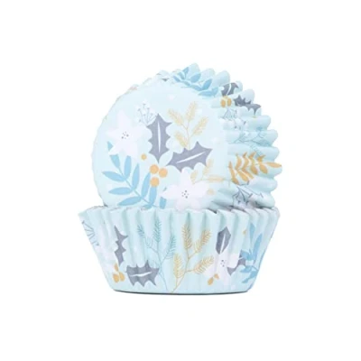 Imagen de PME Navidad Cápsulas para Cupcakes forradas de Aluminio Motivos Florales Festivos (Set 30)