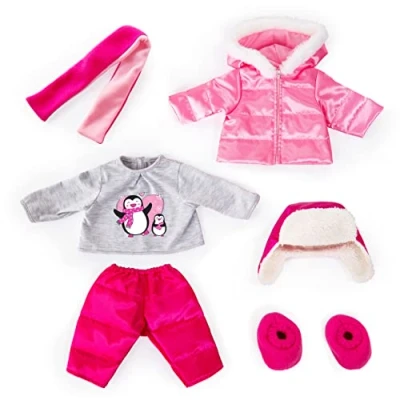 Imagen de Bayer Design Ropa de muñecas 40 a 46cm, Accesorios para muñeca, Vestidos muñecas, Rosado, Gris (84613AA)