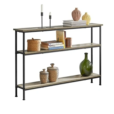 Imagen de SoBuy FSB49 PZ Mesa de Entrada Recibidor Consola con 3 Niveles Estructura Metal, Estilo Industrial 120 x 77 20 cm ES