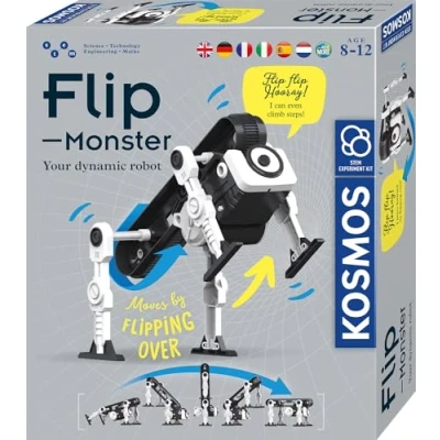 Imagen de KOSMOS 617394 Flip Monster, Dynamik BOT, Robot de construcción con Innovador accionamiento vuelco, Juguete para niños a Partir 8 años, Kit tecnología, Caja