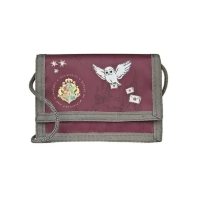 Imagen de Undercover monedero y bolsa de pecho con cierre velcro cremallera, cordón, compartimento para billetes monedas, niños niñas, 8 x 13 5 cm, diseño Harry Potter, rojo