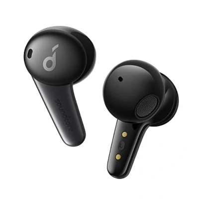 Imagen de Soundcore Auriculares Inalámbricos Life Note 3S de Anker, Sonido Potente, 4 micrófonos para Llamadas nítidas, Mayor Comodidad, Carga inalámbrica, 35 Horas reproducción, rápida, Aplicación