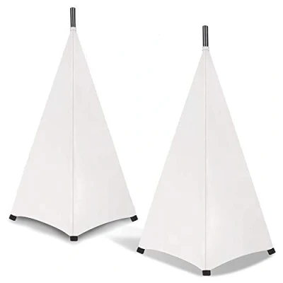 Imagen de Tiamu Soportes Profesionales para Altavoces, Extensible Cubierta de Doble Cara trípode Altavoz, 360 Grados, y Falda DJ Eventos, Efecto luz