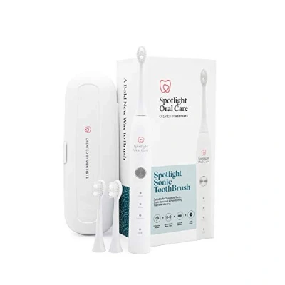 Imagen de Spotlight Oral Care Cepillo de dientes Sonic,Cepillo eléctrico suave y eficaz,Temporizador automático 2 minutos,Batería larga duración,3 ajustes velocidad,hasta 48000 Reps/min