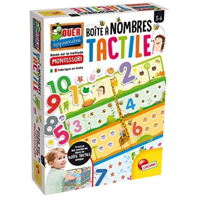 Imagen de Lisciani Números táctiles Juegos EDUCATIVOS Montessori Les Nombres Y Las CUANTES FR72453, Multicolor