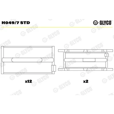 Imagen de GLYCO H049/7 STD Cojinete de cigüeñal
