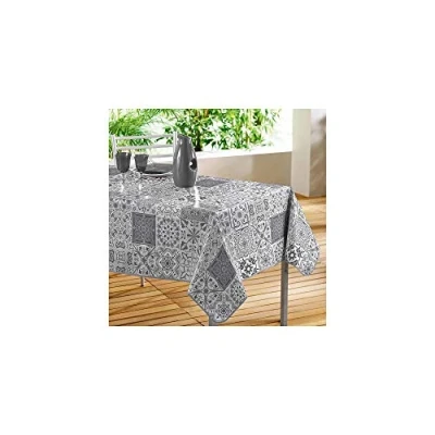 Imagen de décor line persane Mantel Rectangular PVC, Gris, 140 x 240 cm