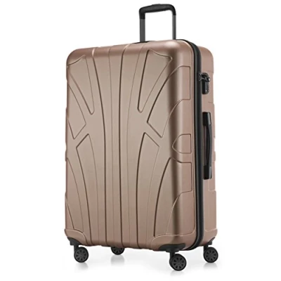 Imagen de Suitline Maleta rígida, Equipaje de Viaje, TSA, 76 cm, Aprox. 96 litros, 100% ABS Mate, Dorado