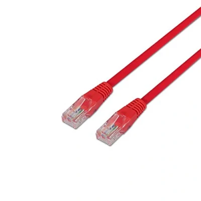 Imagen de AISENS A133 0187 Cable de Red latiguillo RJ45 (0.5 m, 10/100 Mbit/s, conmutador/Router/Módem/Panel Conexiones/Punto Acceso/Campos Conexión) Color Rojo
