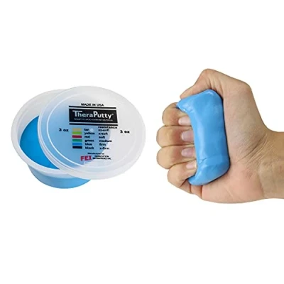 Imagen de CanDo TheraPutty anti bacteriano Pasta modelar 85 g Azul (pesada)