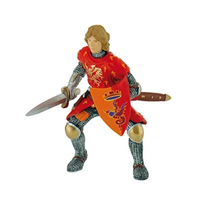 Imagen de Bullyland 80786 Figura de Juego Príncipe con Espada roja, fantasía Coleccionable, Aprox. 8,3 cm Altura, Pintada a Mano, Libre PVC, para niños el imaginativo
