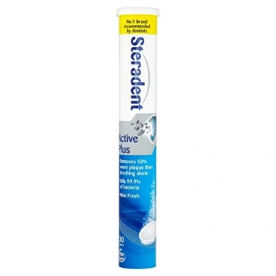 Imagen de Steradent Activo Plus limpiador de dentaduras postizas diario, 30 tabletas
