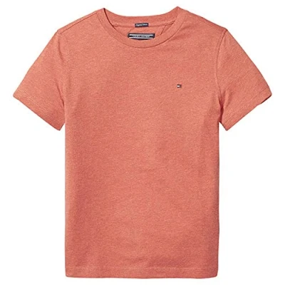 Imagen de Tommy Hilfiger Boys Basic Cn Knit S/S Kb0kb04140 Camisetas de Punto, Rojo (Apple Red Heather), 86 Niños