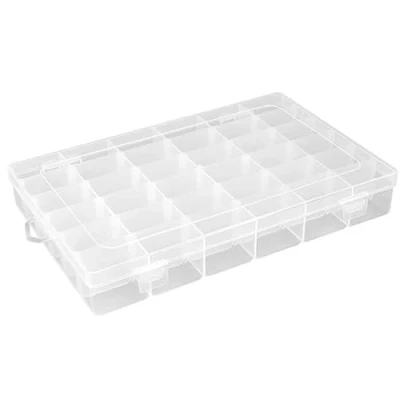 Imagen de Ideen mit Herz Caja organizadora para piezas pequeñas de almacenamiento 36 compartimentos 4,3 x 2,7 cm Tamaño total: 27,2 17,5 4,5 ideal