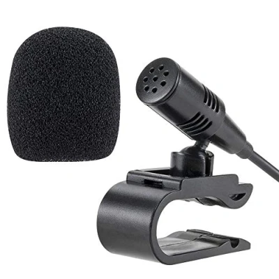 Imagen de NewTH micrófono de coche con conector 2,5 mm, montaje externo cable 3 m para unidad principal vehículo Pioneer, Bluetooth, audio, estéreo, radio, GPS, DVD, navegación