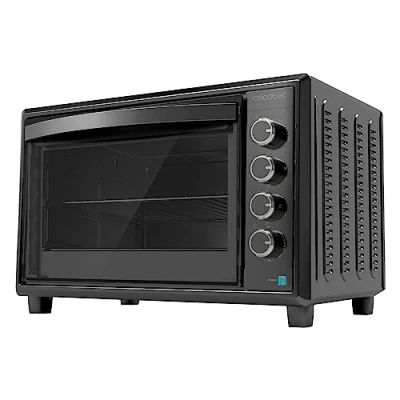 Imagen de Cecotec Horno Convección de Sobremesa 60 Litros Bake&amp;Toast 6090 Black Gyro. 2200 W, Luz Interior, 12 Funciones, Temperatura hasta 230º, Puerta doble Cristal, Incluye Rustidor Giratorio
