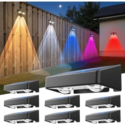 Imagen de SENDALE Luces Solares para Exteriores 8 Piezas,IP65 Impermeable Solar Exterior Jardin 11 Modelos Luz Jardin, Auto ON/OFF Valla Patio Escaleras Escalones