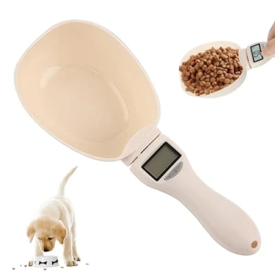 Imagen de báscula digital de cocina precisa en 1 g: 800 g, con pantalla LCD, cuchara medidora extraíble para especias, harina, líquido, comida perros, especias