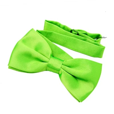 Imagen de DonDon Pajarita Hombre elegante con gancho nudo y ajustable color verde neón